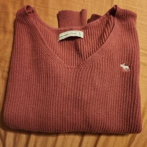 Abercrombie & Fitch Women's V-Neck Sweater - Pink